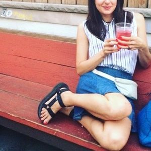 Gap denim a-line mini